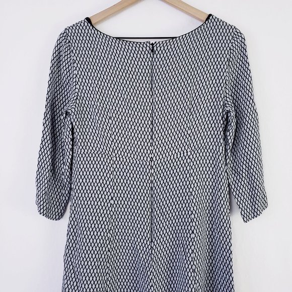Marc Jacobs Black/Grey Lattice Print Dress sz 6 - Picture 6 of 13